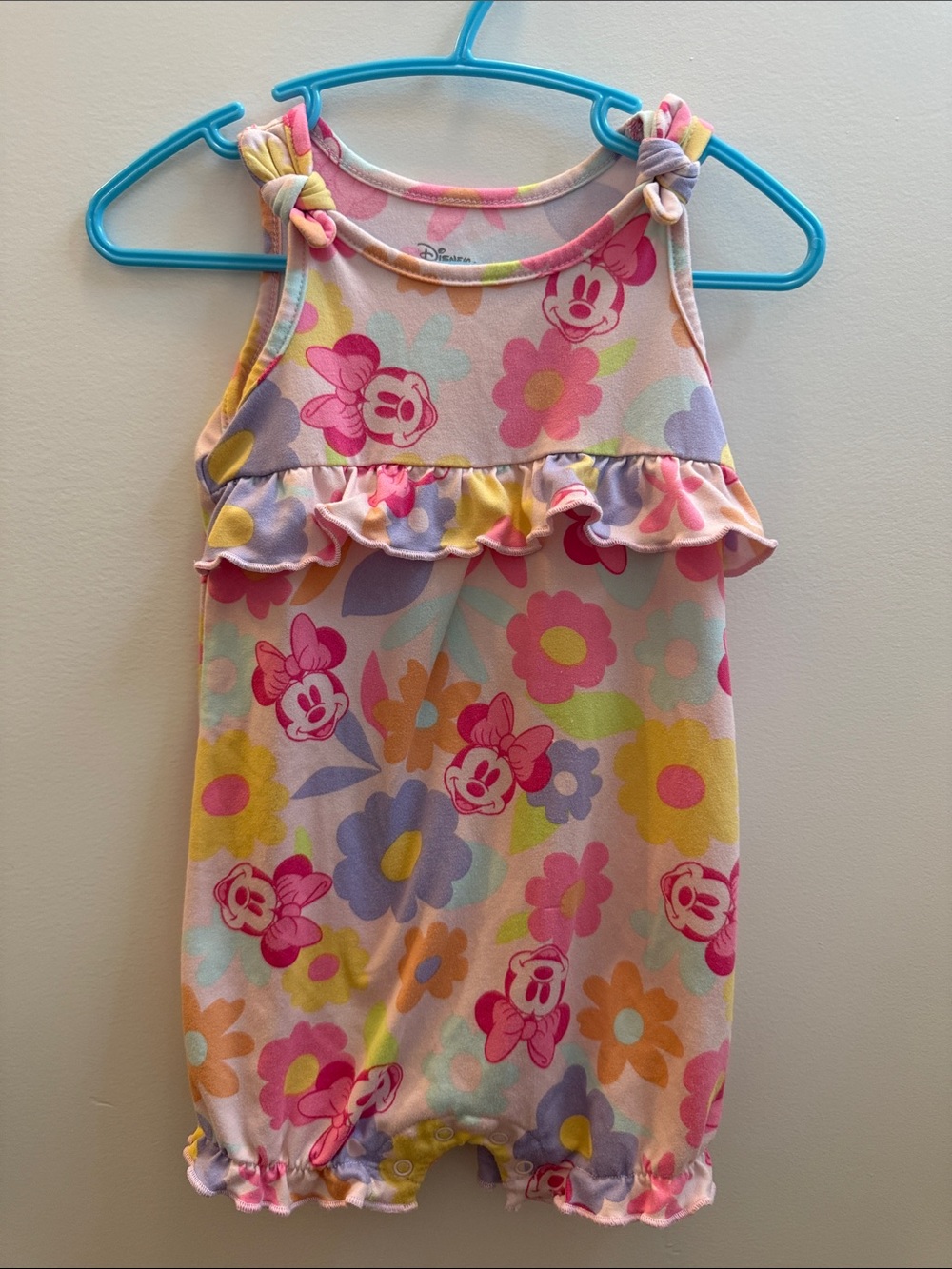Disney Baby Minnie Mouse 3–6M Floral Ruffle Romper
